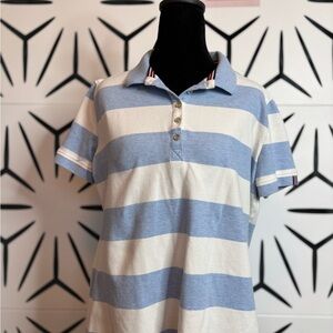 Tommy Hilfiger Light Blue & White Polo Shirt